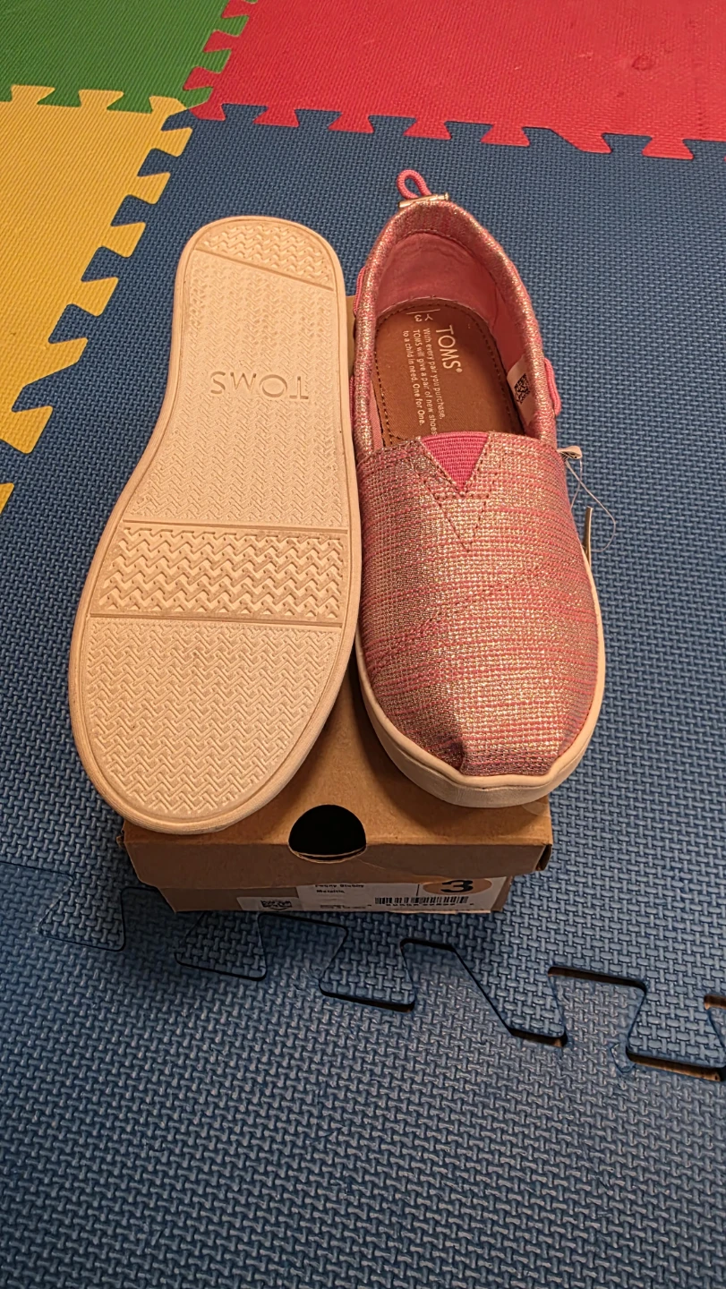 TOMS Bimini Kids Shoes - Metallic Peony - Size 3 - photo 4