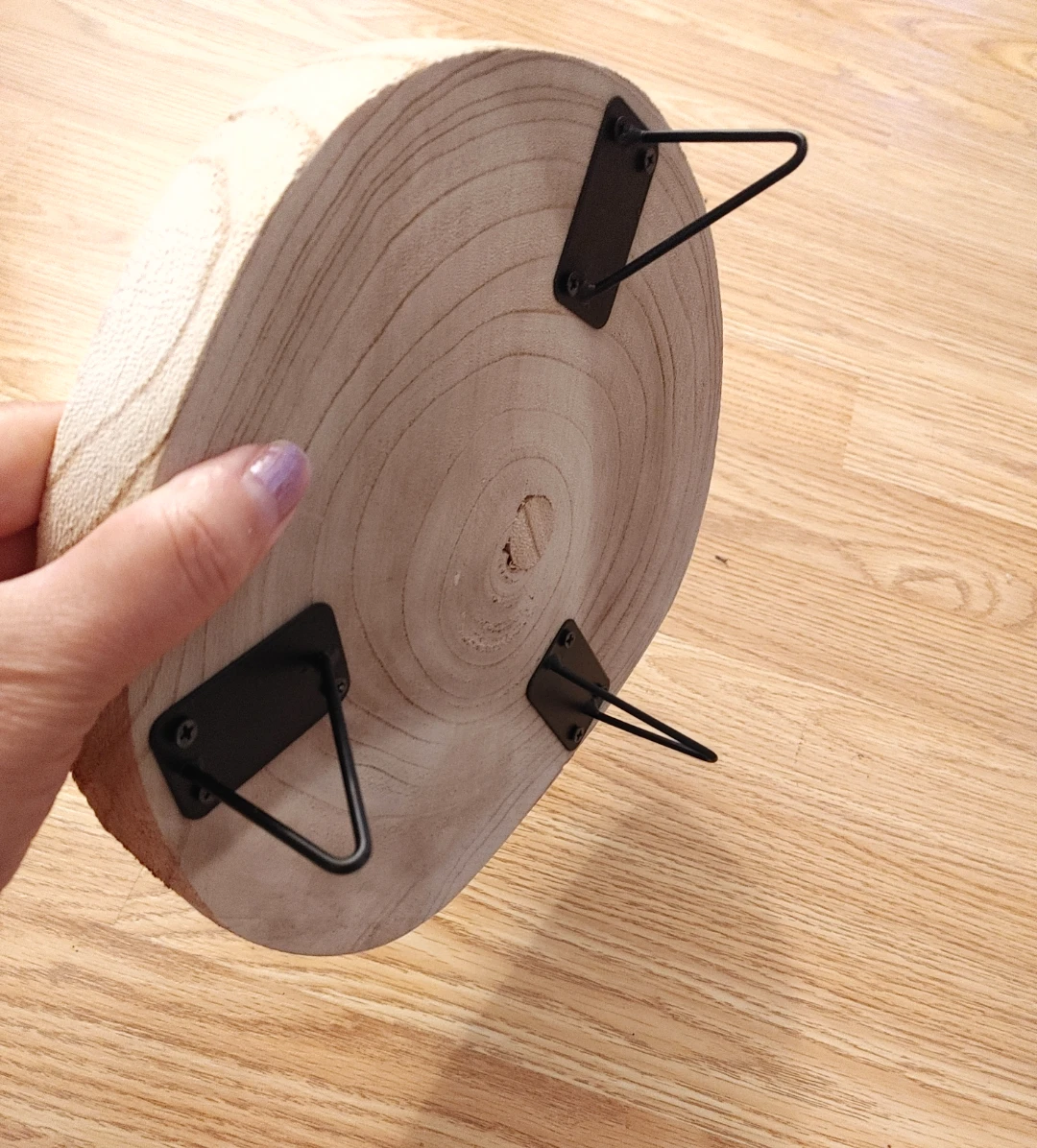 Natural Wood Slice Plant Stand - photo 2