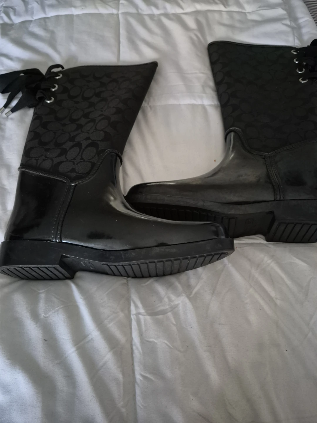 Coach Black Signature Rain Boots - photo 4