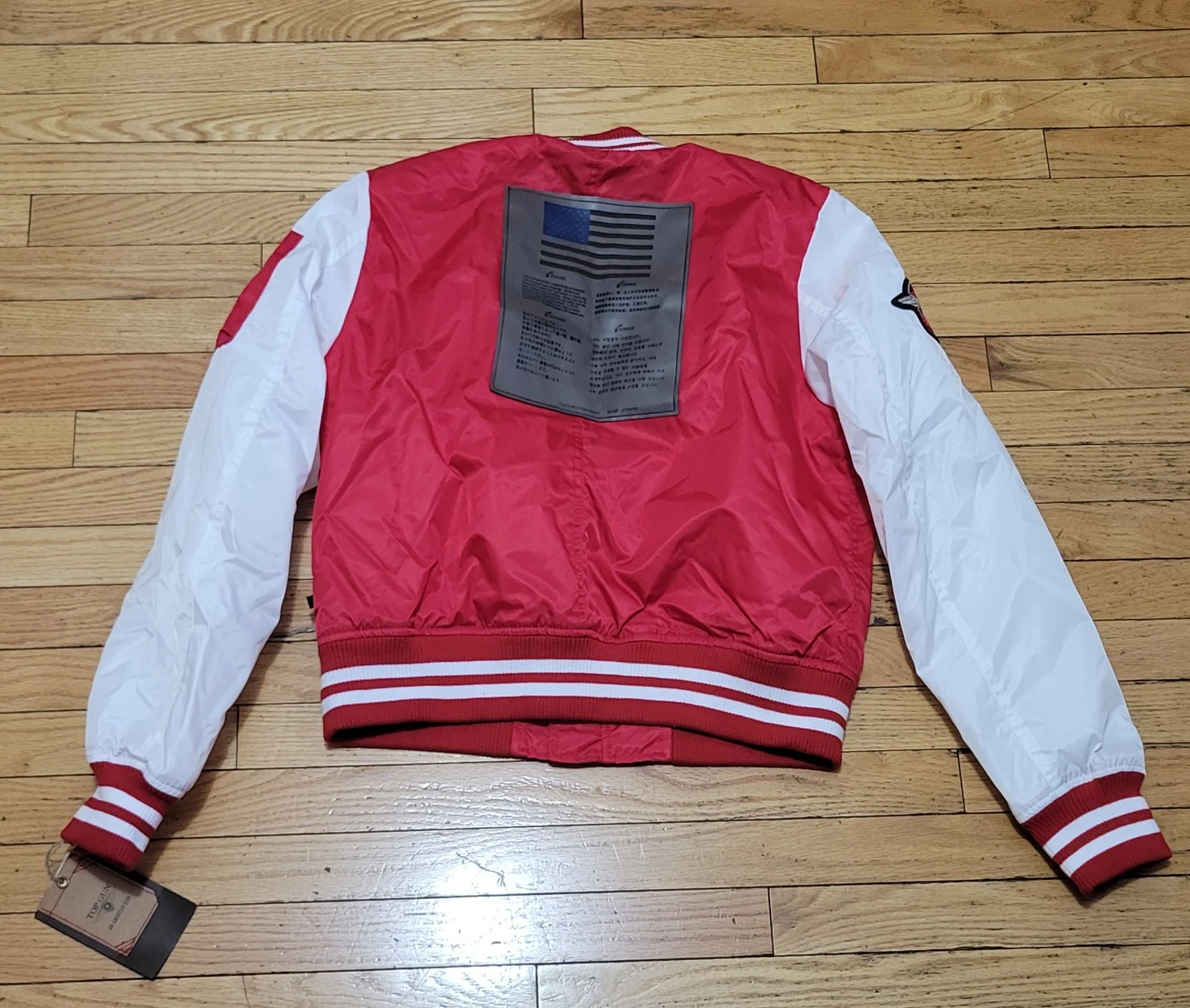 Top Gun Bomber Jacket Red and White Size XL Kids - photo 4