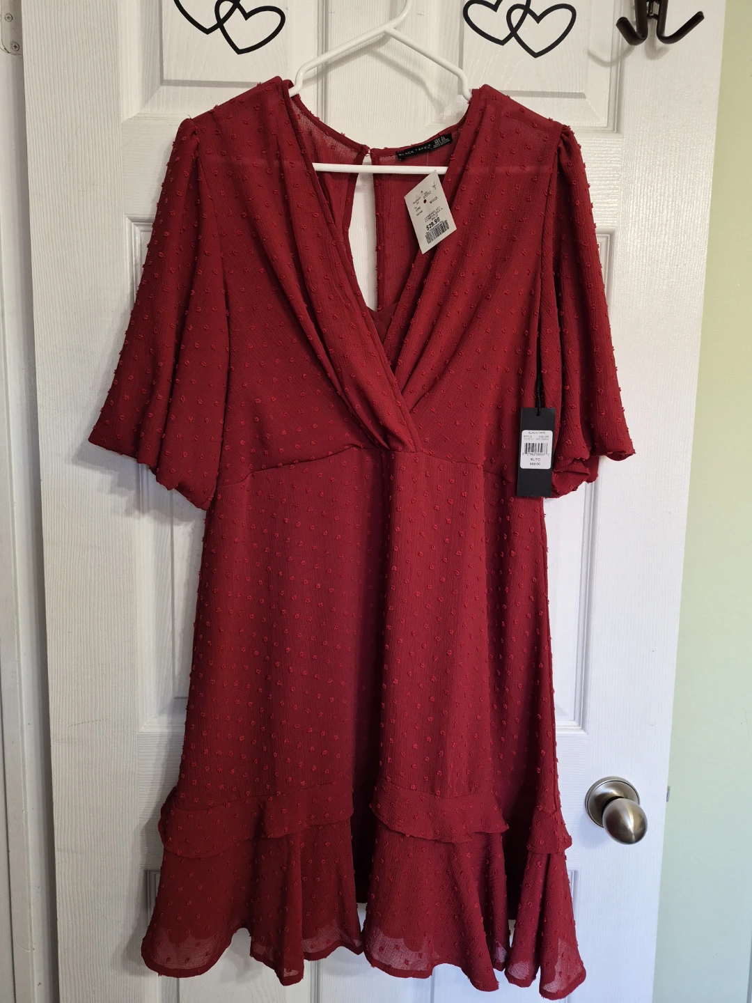 Beautiful Ladies Size XL Burgundy DRESS