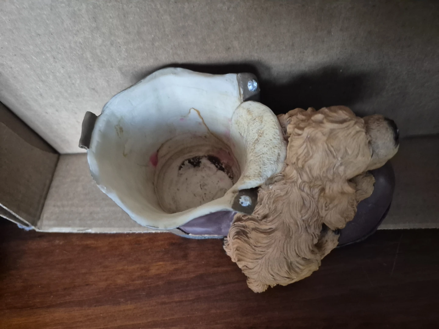 Vintage Puppy on Boot  Planter - photo 5