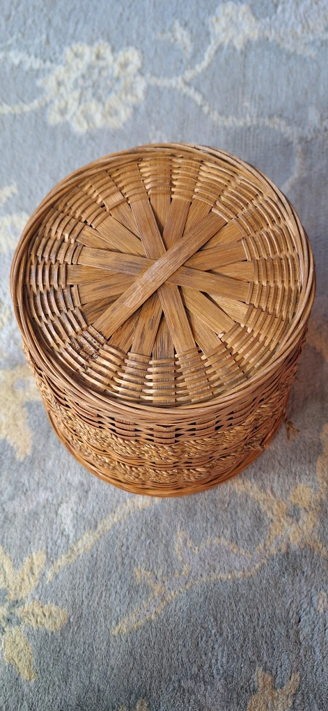 Woven Wicker Wastebasket - photo 2
