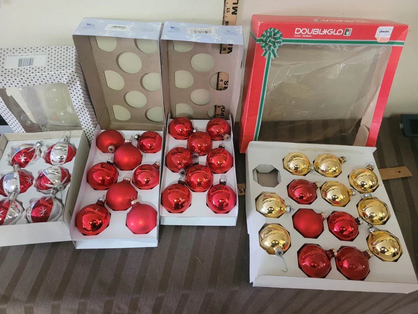 35 Vintage blown mercury glass ball Christmas ornaments