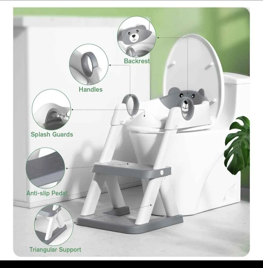 Toddler Potty Training Seat with Step Stool Ladder – - photo 3