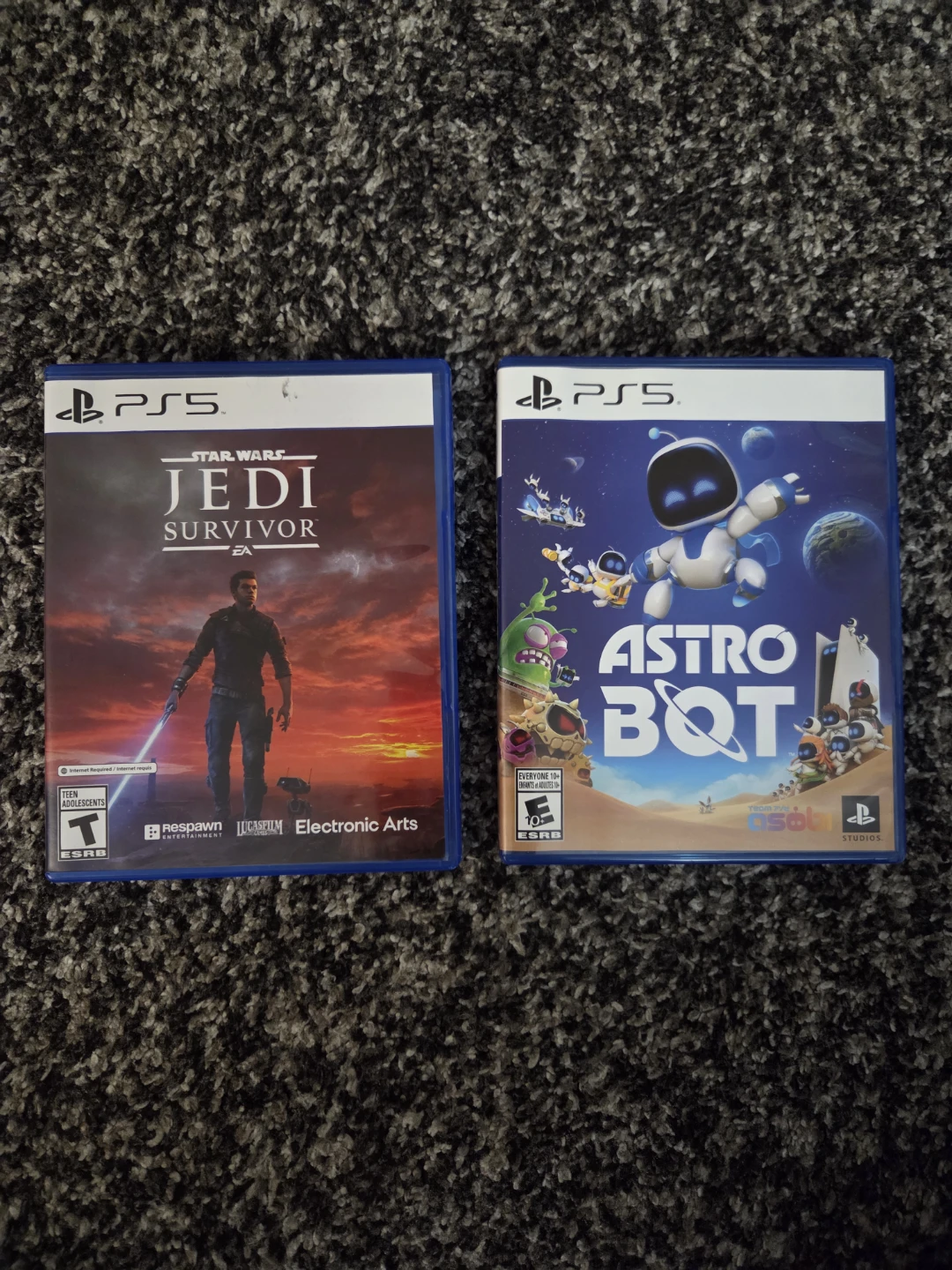PS5 games - Astro bot, Jedi survivor