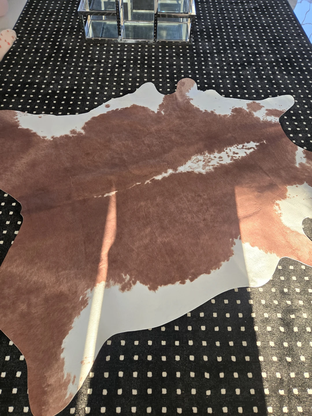Genuine Brown and White Cowhide Rug - photo 5