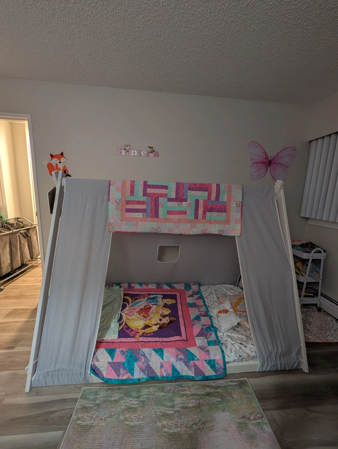 A-Frame Floor Bed Frame with Tents