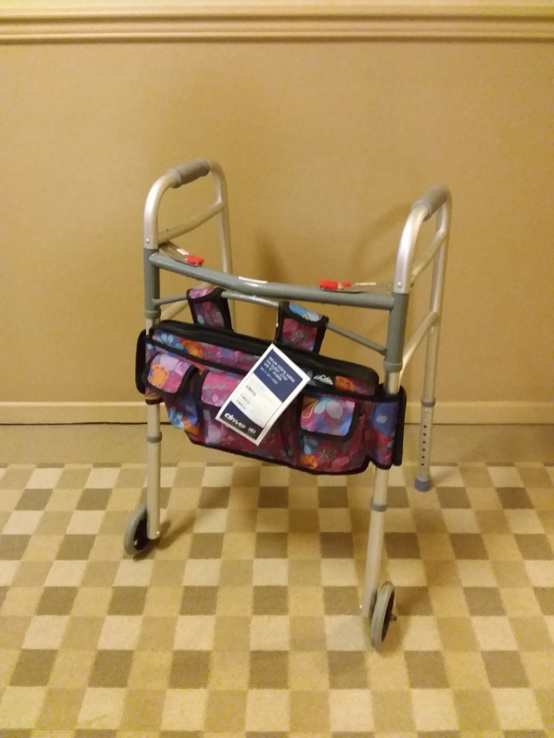Like 🆕 Folding Walker w / Wheels & Carrying Pouch ♿