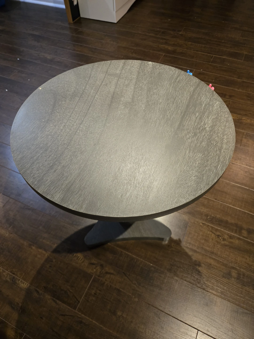 Round Grey Accent Side Table