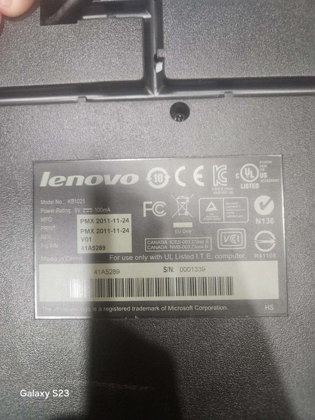 Lenovo KB1021 Wired Keyboard - photo 2