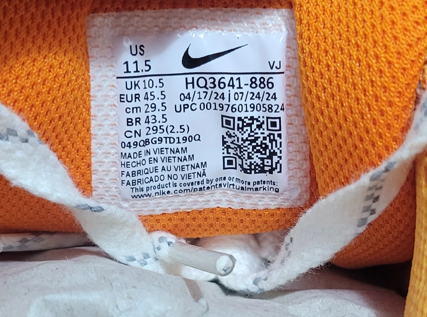 Nike P-6000 PRM Orange Sneakers Size 11.5 - photo 3
