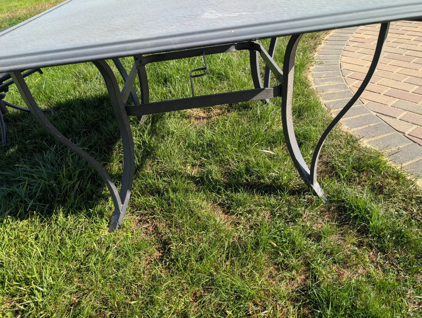 Square Metal Patio Dining Table - photo 2
