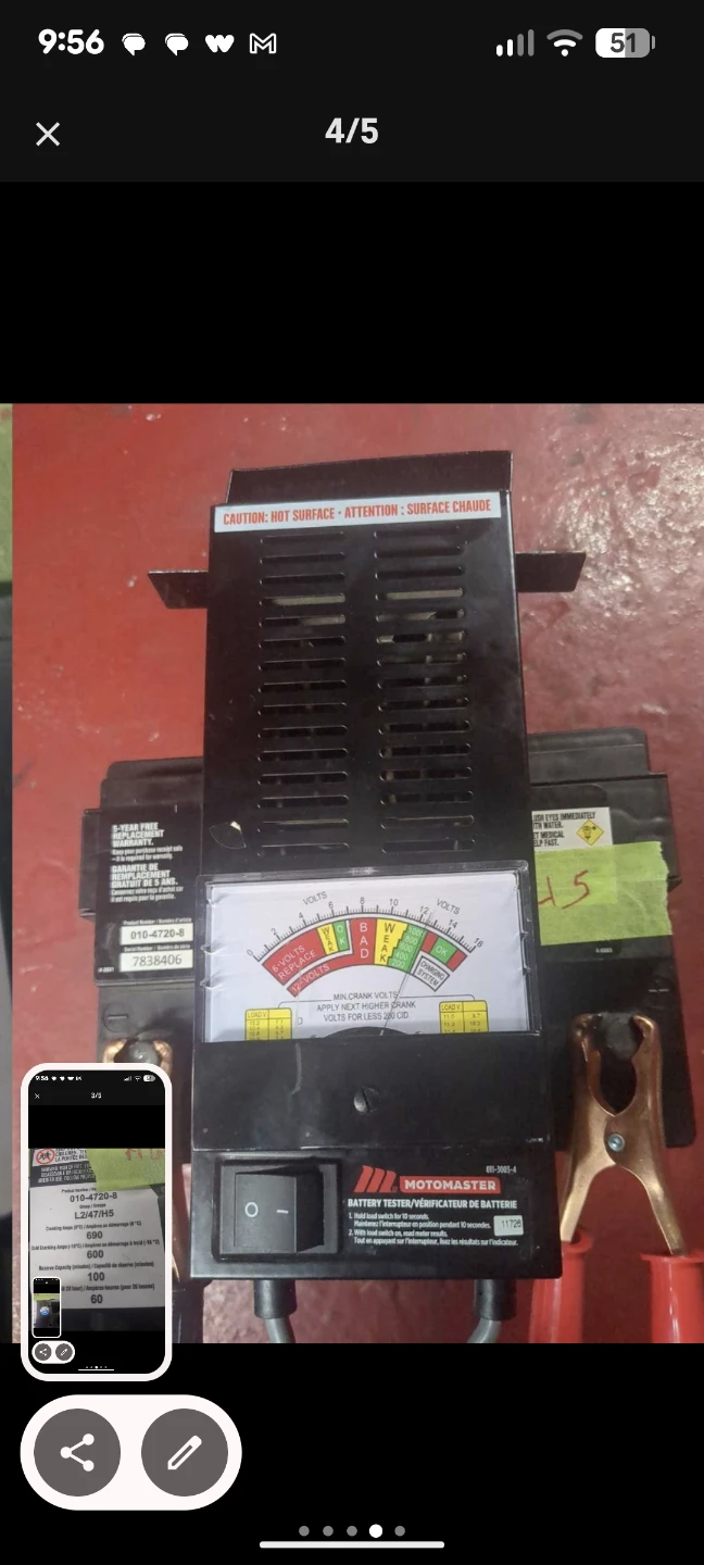 Motomaster Eliminator AGM Group 47/H5 Battery - photo 2