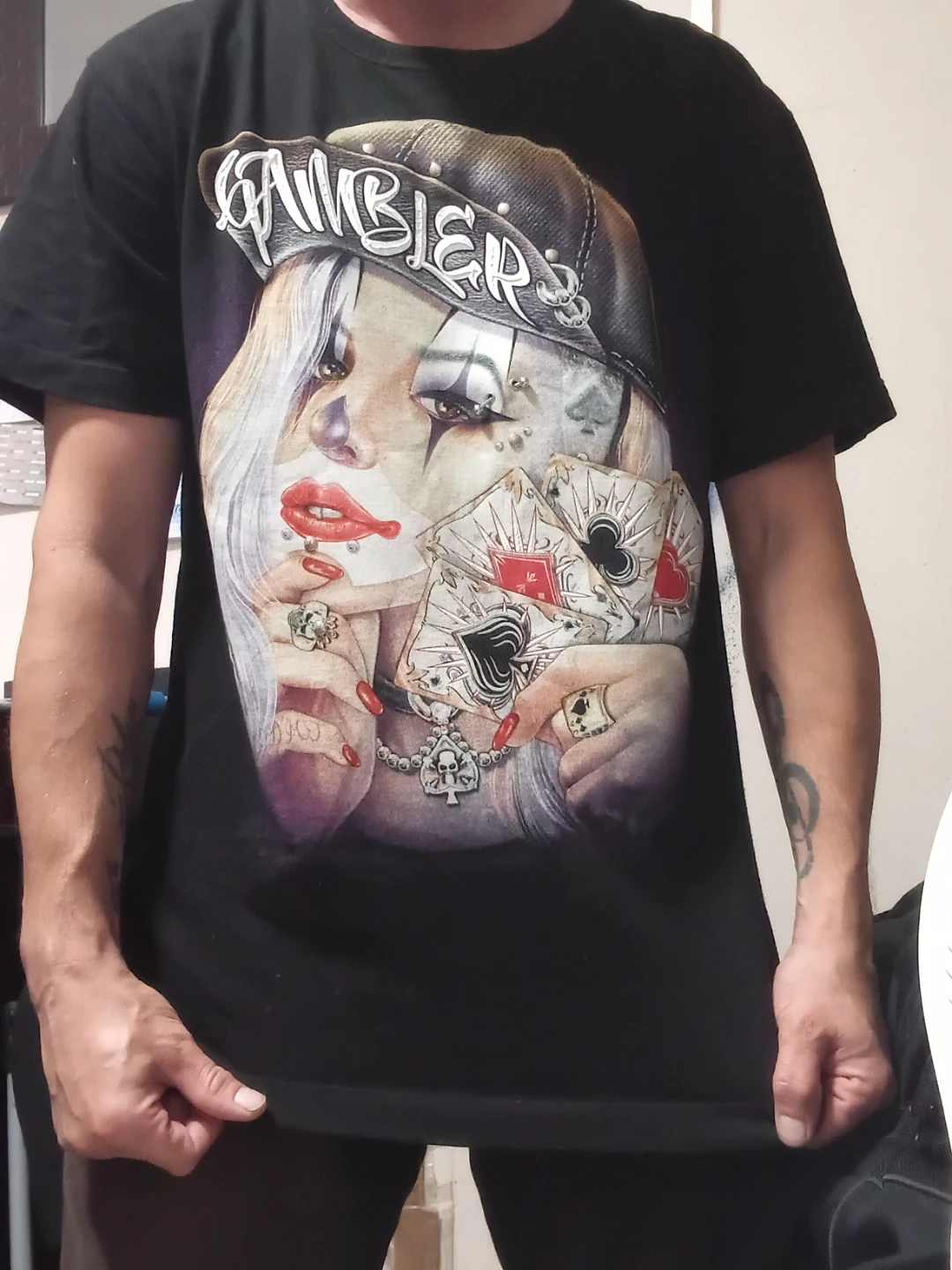 Gambler Graphic Black T-Shirt