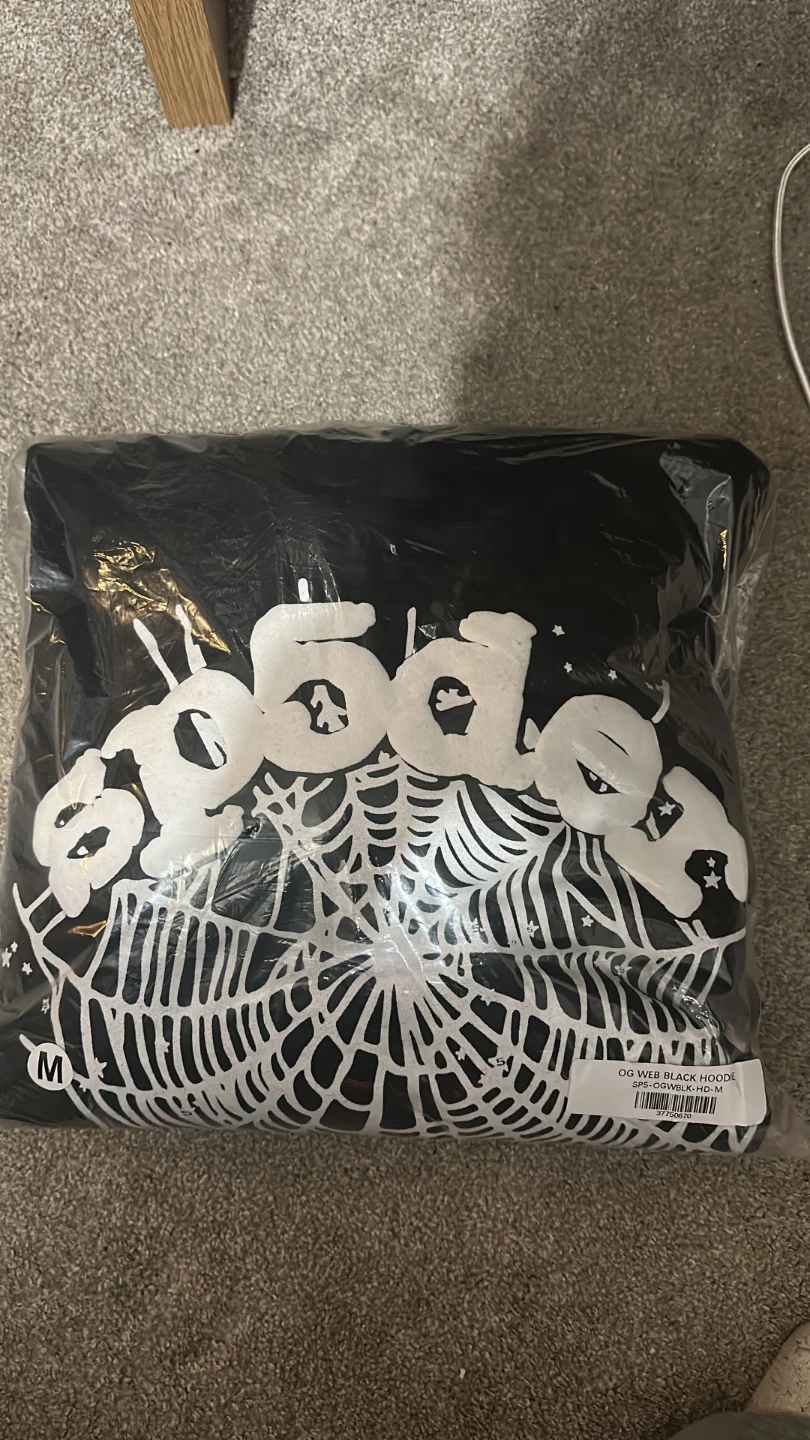 Sp5der OG Web Black Hoodie