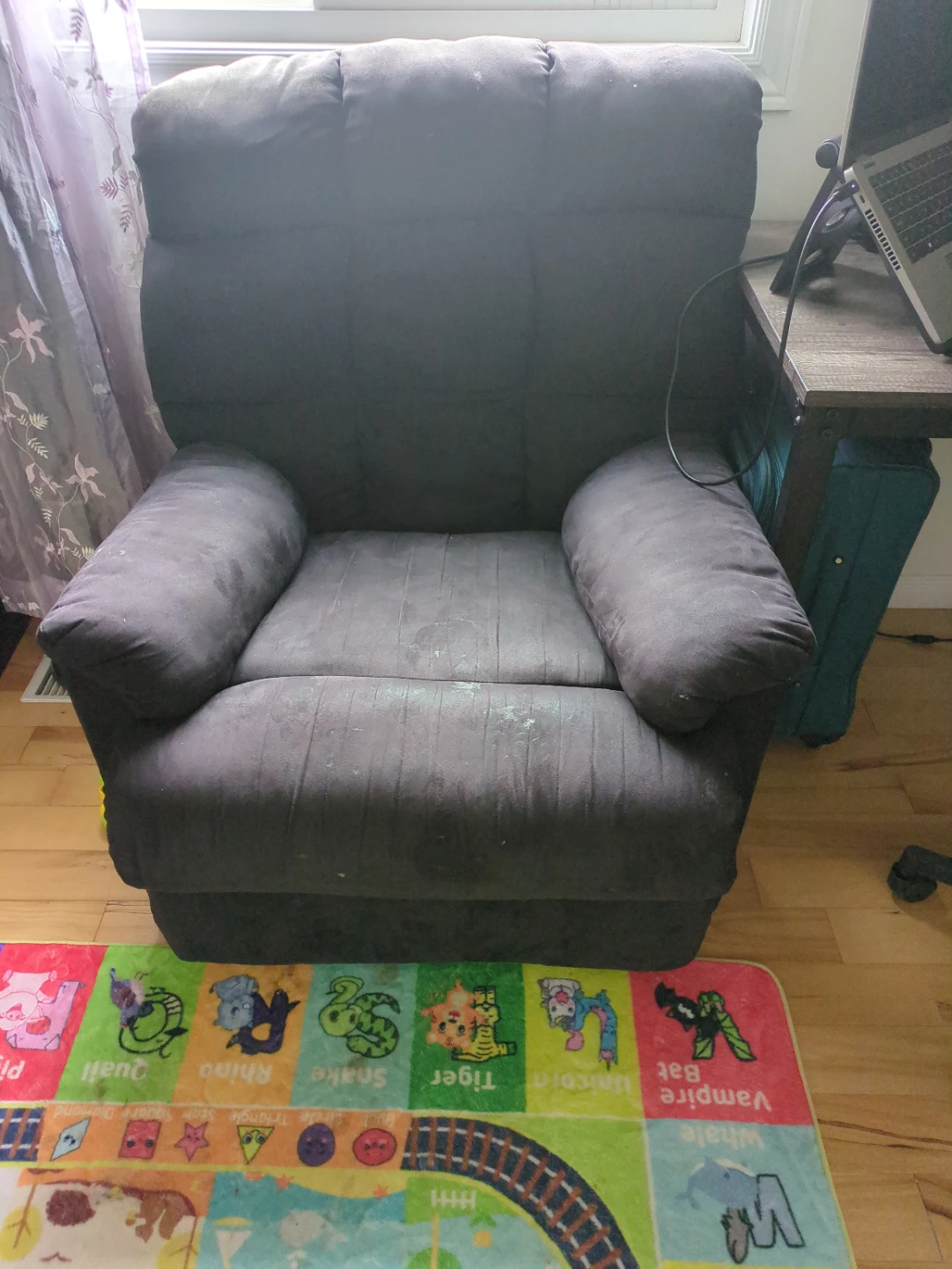 Dark Grey Recliner