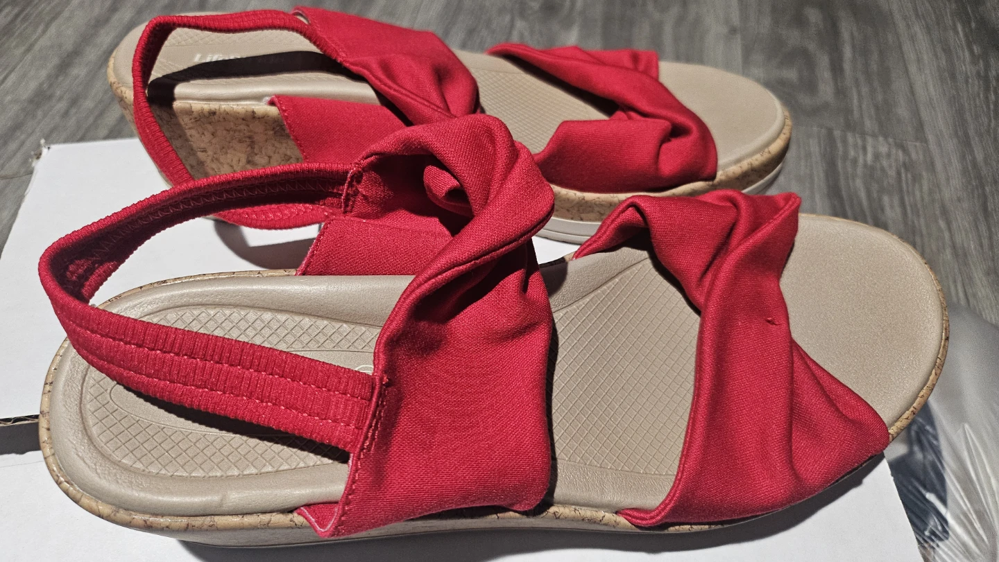 Bzees for LifeStride Red Sandals Size 9.5 M - photo 2