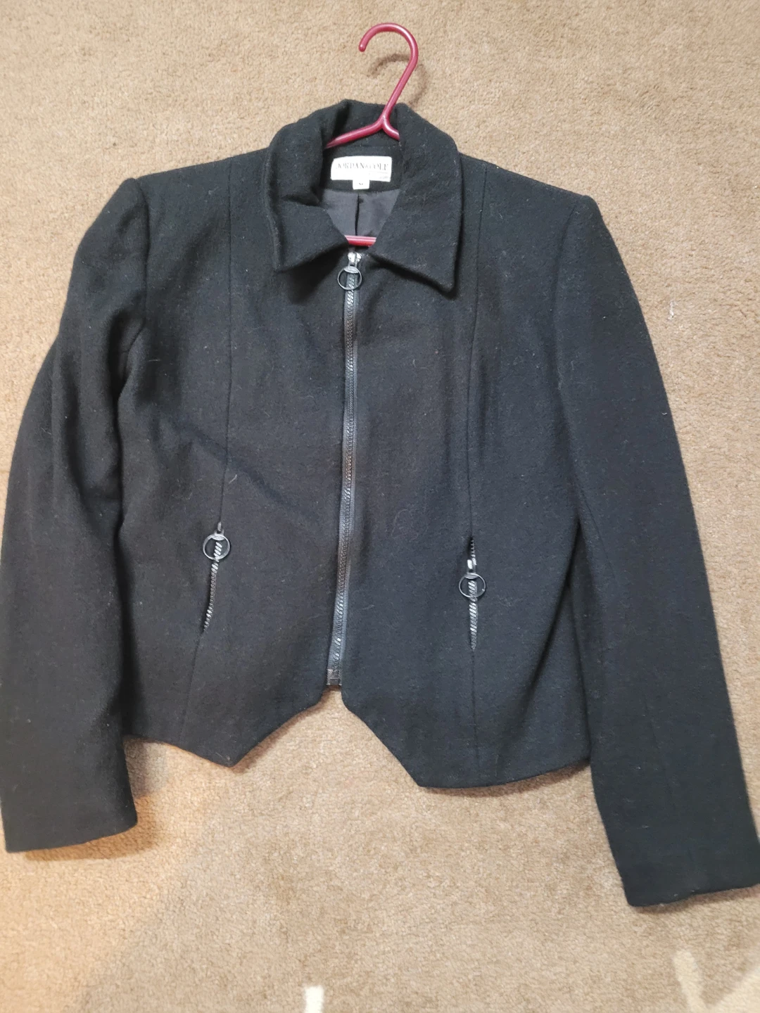 Jordan & Cole Black Zip-Up Jacket