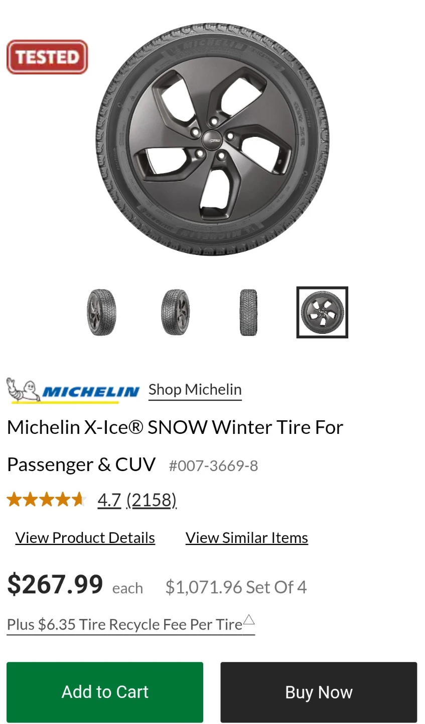 Michelin X-Ice SNOW Winter tire set - 205/55R17 95T