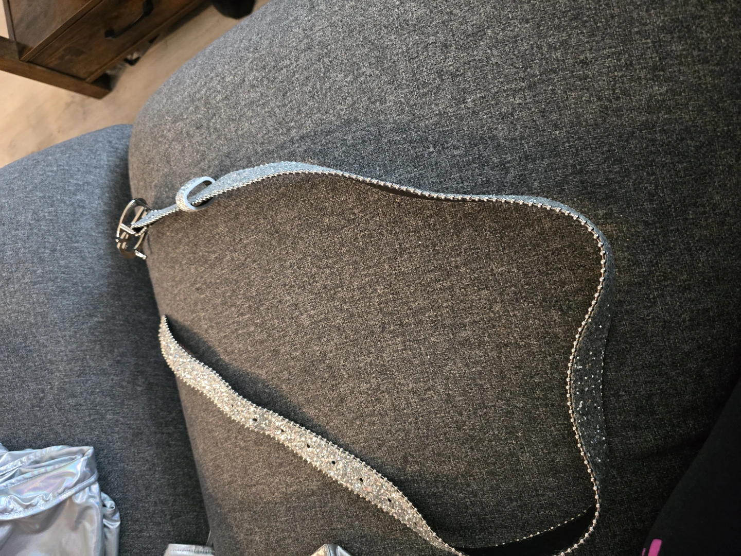 Silver Glitter Belt with Star Buckle - photo 4