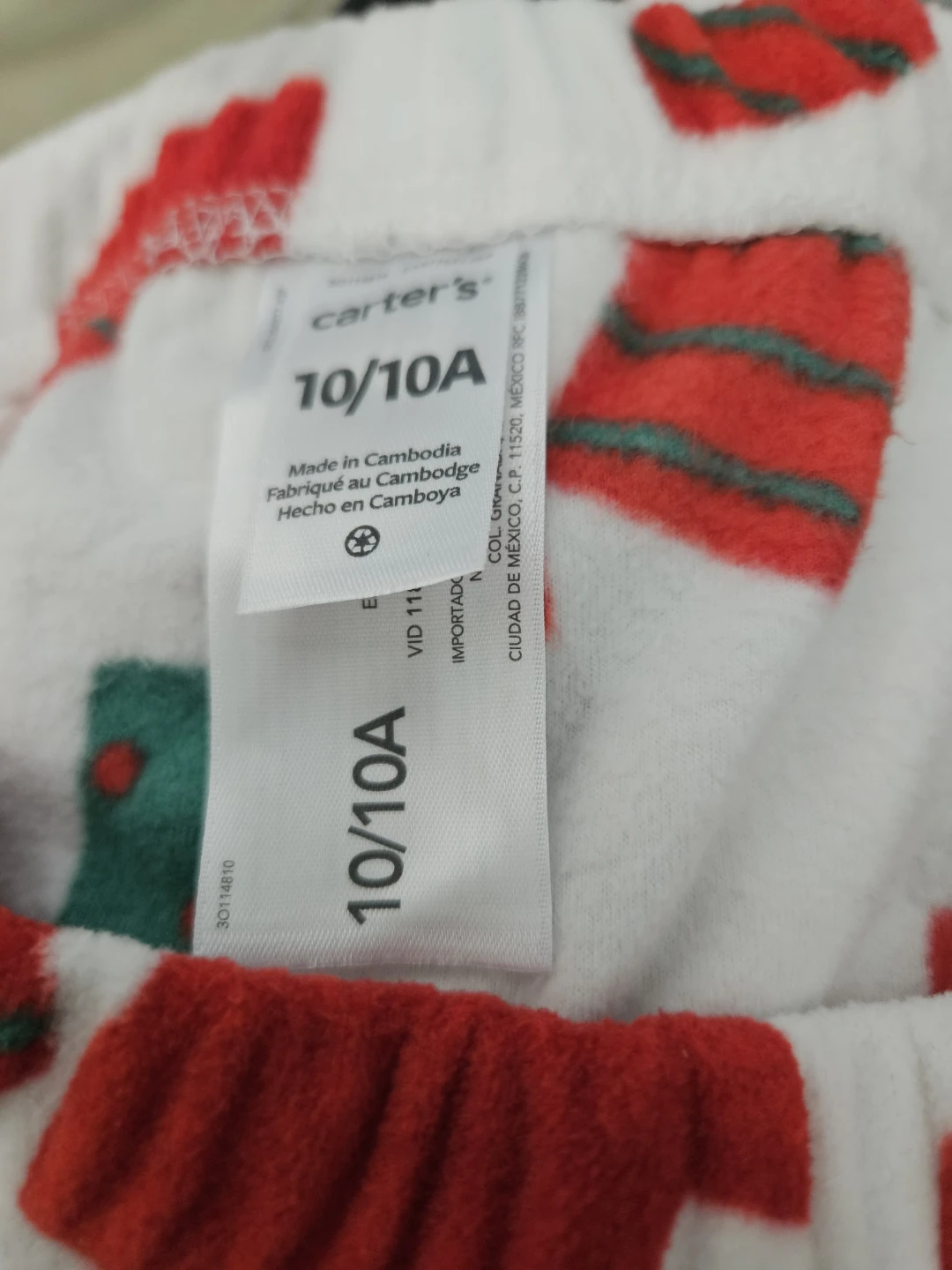 Carter's Holiday Print Fleece Pants Size 10 - photo 2