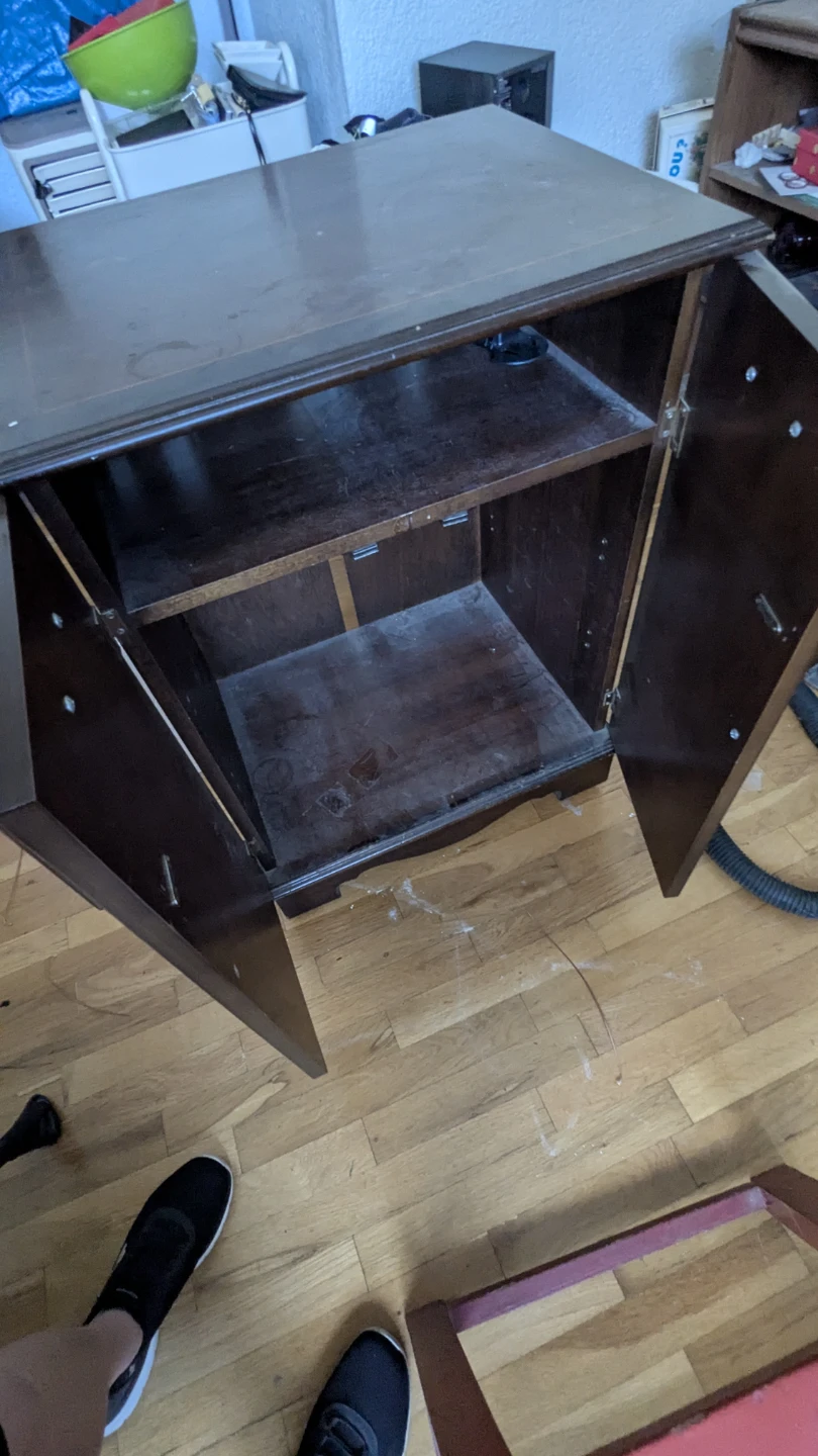 Dark Wood Cabinet Storage Unit - photo 3