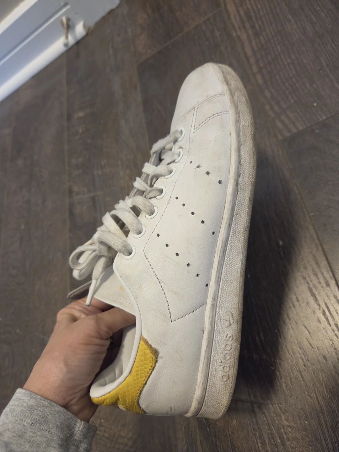 Adidas Stan Smith White and Yellow Size 7.5 US - photo 2