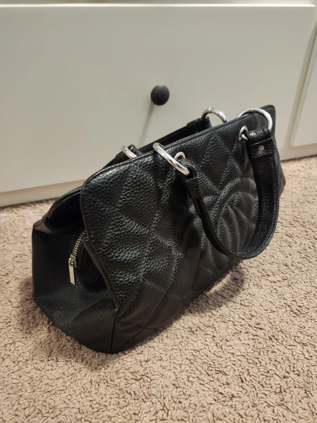 Chanel Black Quilted Leather Tote - photo 2