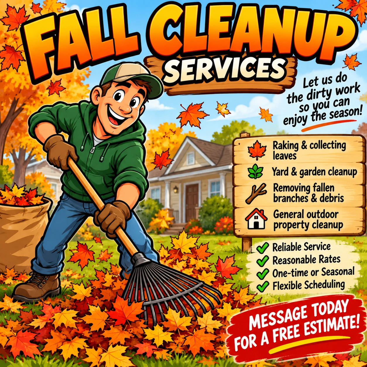 Fall cleanup services