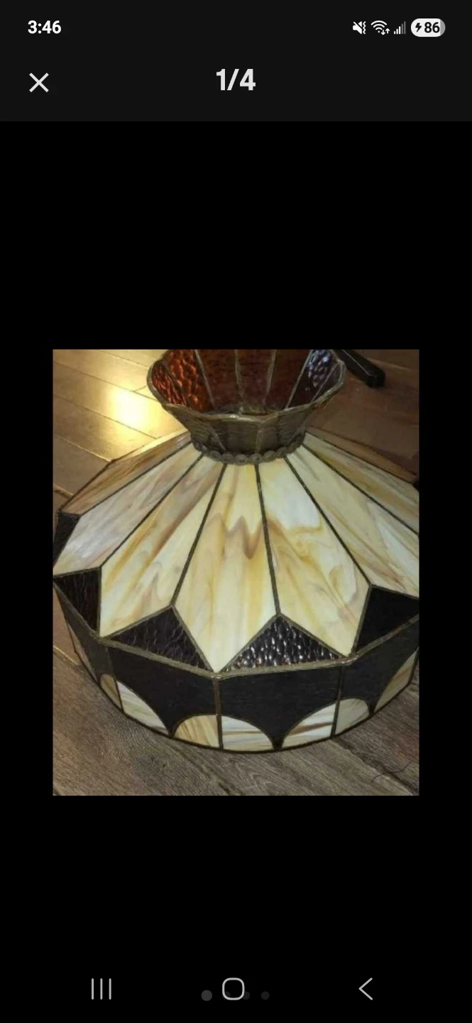 Stained Glass Ceiling Light Fixture - photo 3