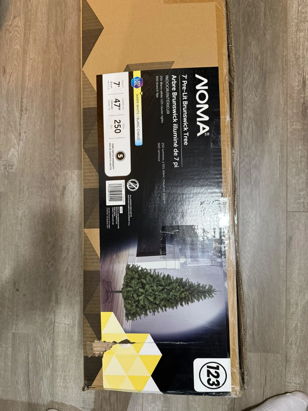 NOMA 7-ft Brunswick Pre-Lit LED Christmas Tree