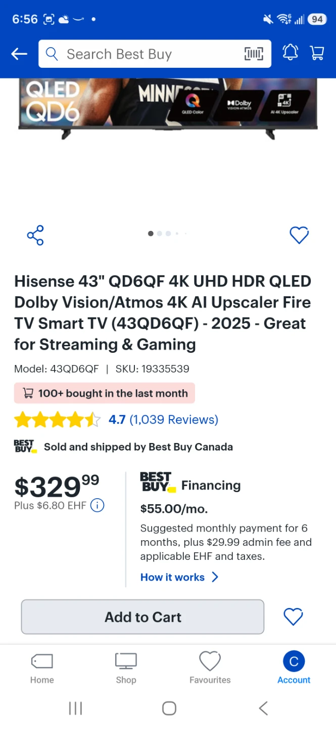 Hisense 43 inch QLED Smart TV - photo 5