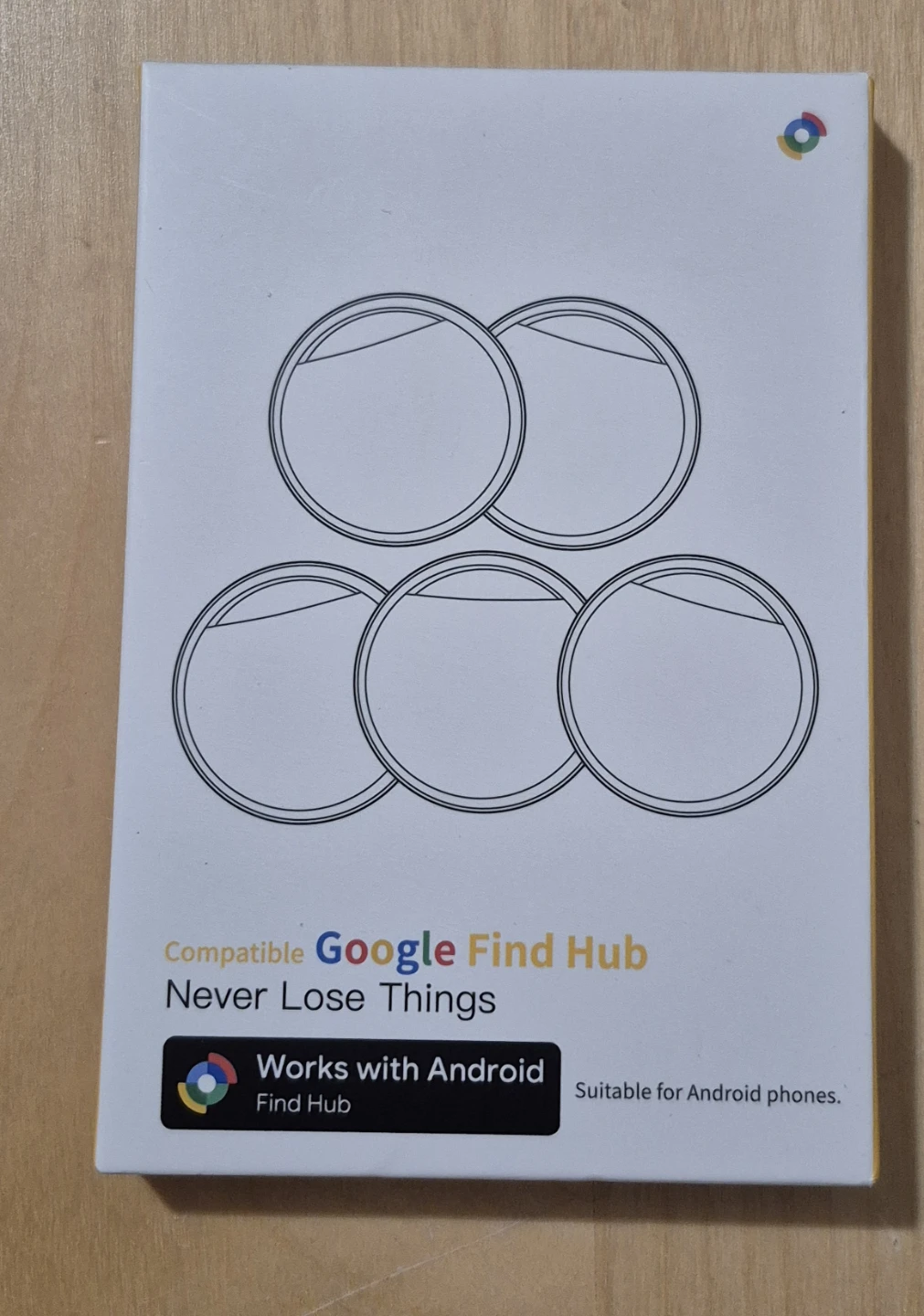 BNIB)5-PK Google Find Hub Smart Tag