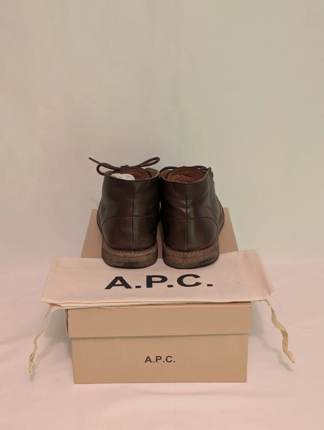 A.P.C. Brown Leather Chukka Boots - photo 2