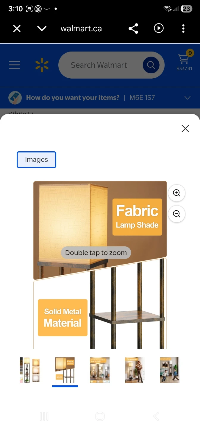 Shelf Floor Lamp with Fabric Shade - photo 3