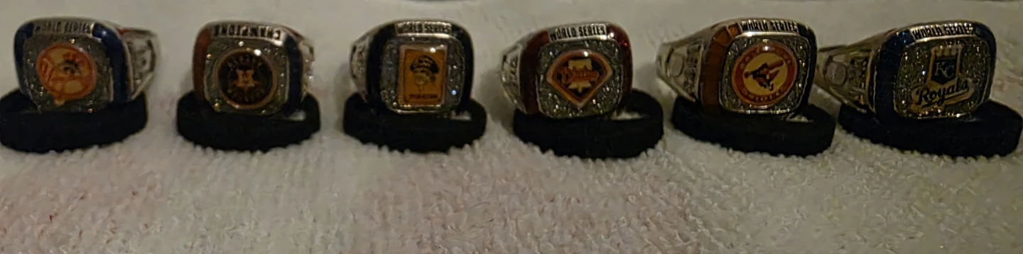 Set of 6 MLB World Series Championship Rings - photo 4