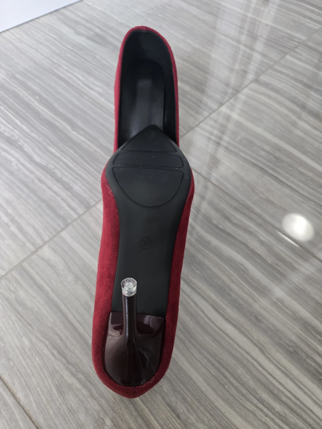 Red Suede Pointed-Toe Stiletto Heels - photo 5