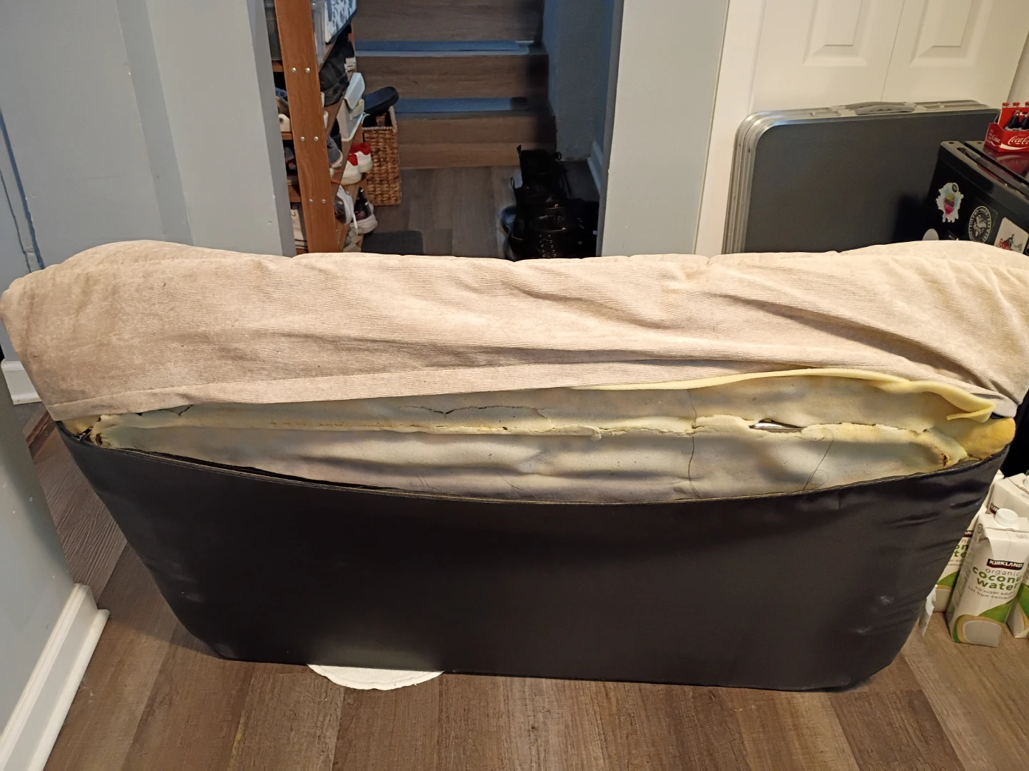 Beige Convertible Sofa Bed - photo 3