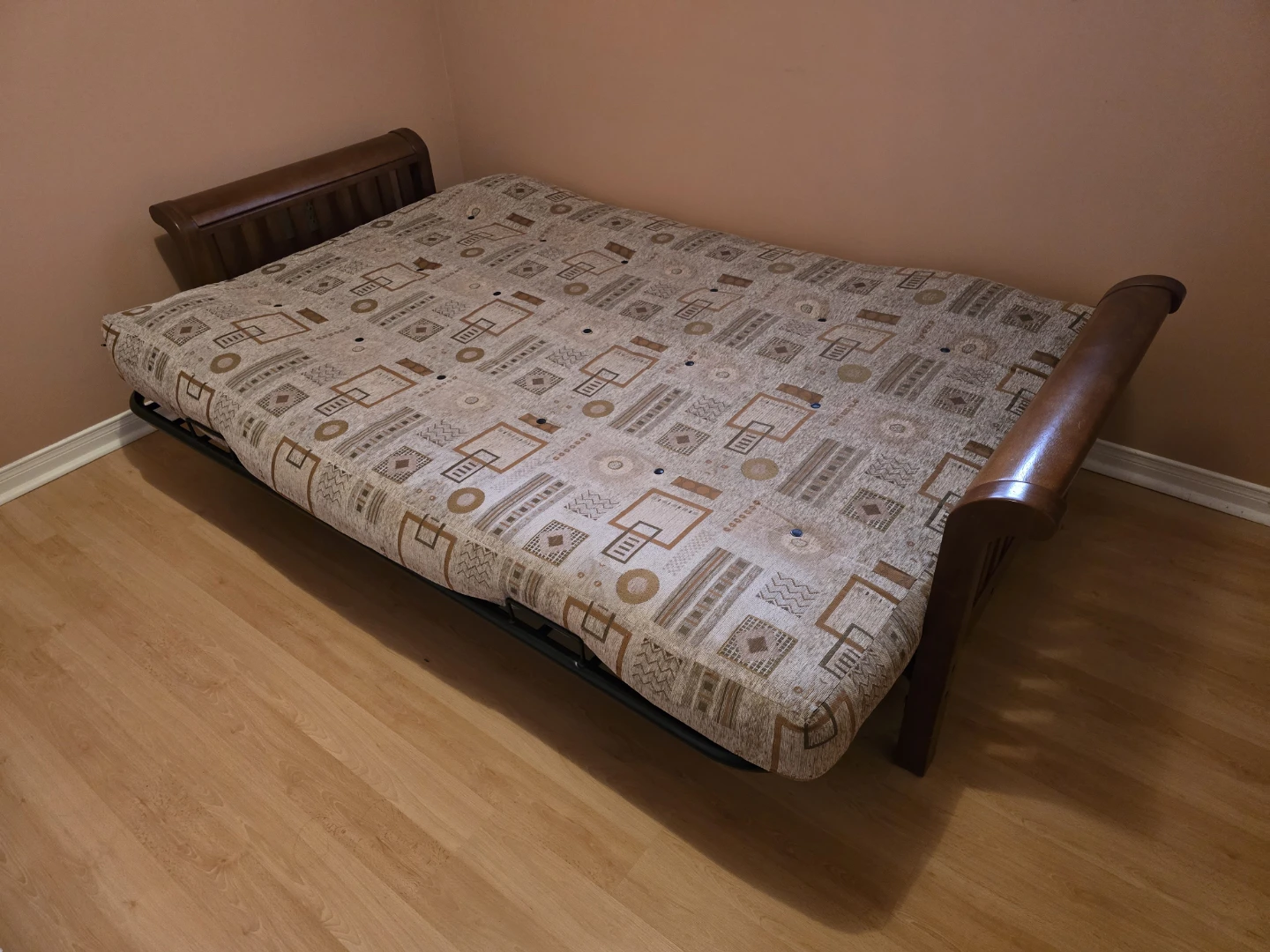 Convertible Futon Sofa with Wood Frame - photo 2