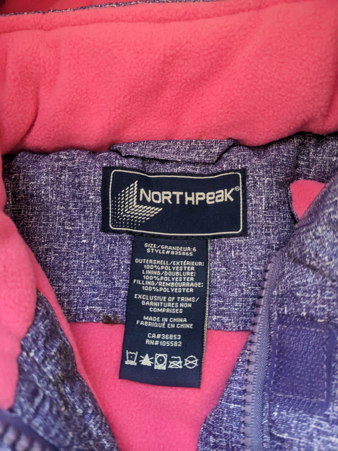 Northpeak Girls Winter Jacket Size 6 - photo 3