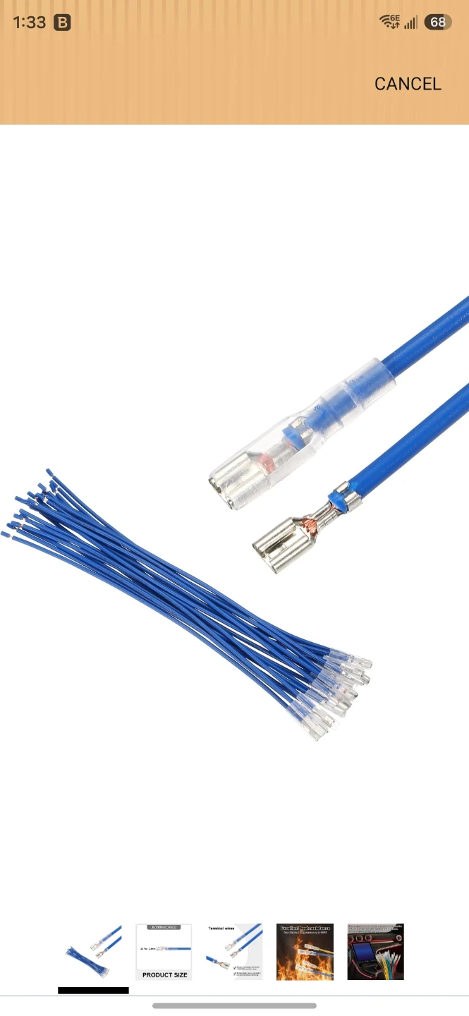 20 Pcs Blue Terminal Wires 3.8mm - photo 2
