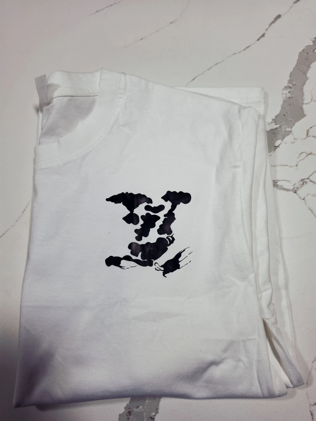 White T-Shirt with Graphic Print - photo 3