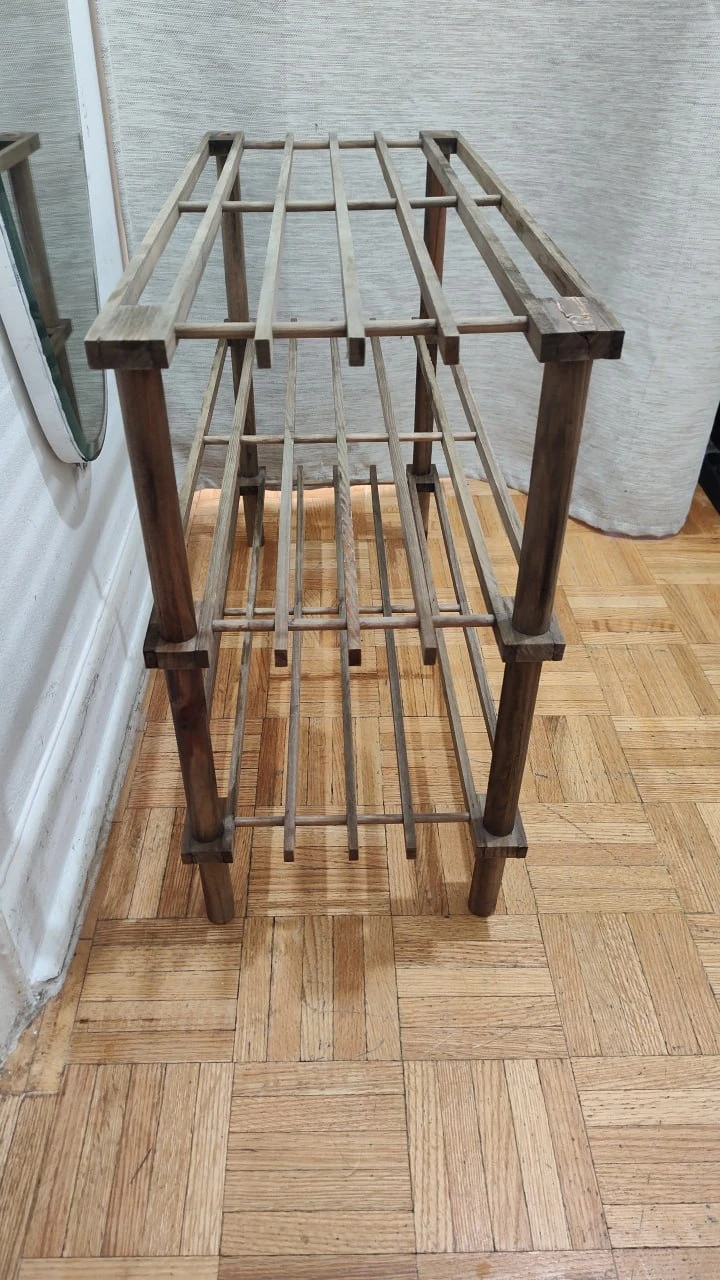 Wooden Shoe Rack / 3-Tier Storage Shelf (25" x 10" x 19") - photo 3