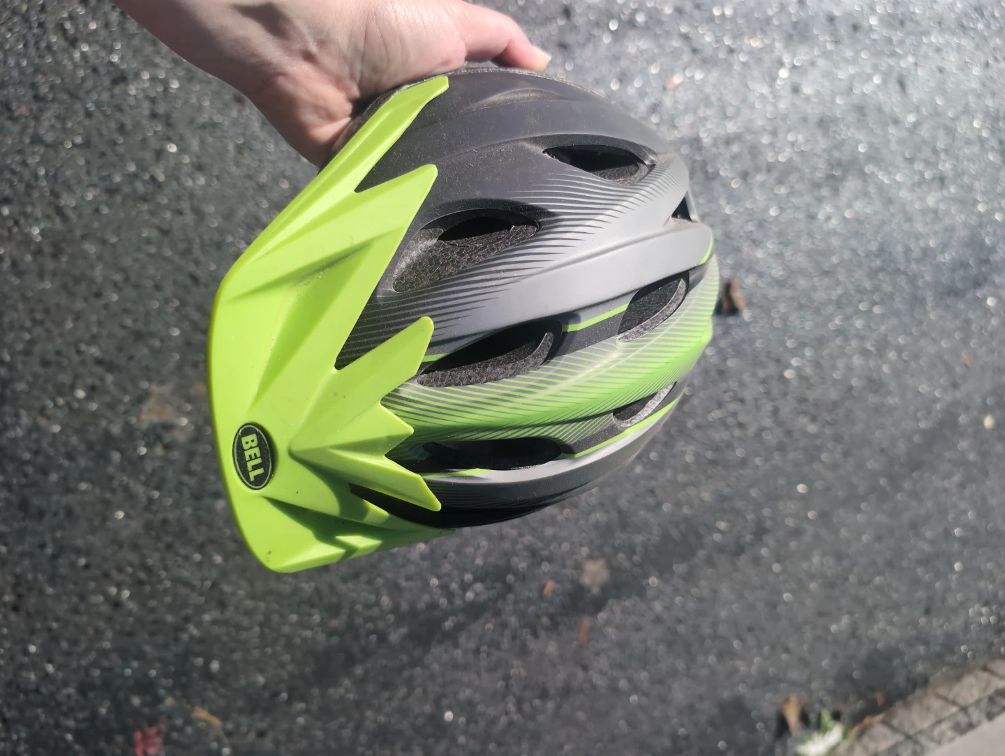 Bell Bike Helmet Green and Grey - womens