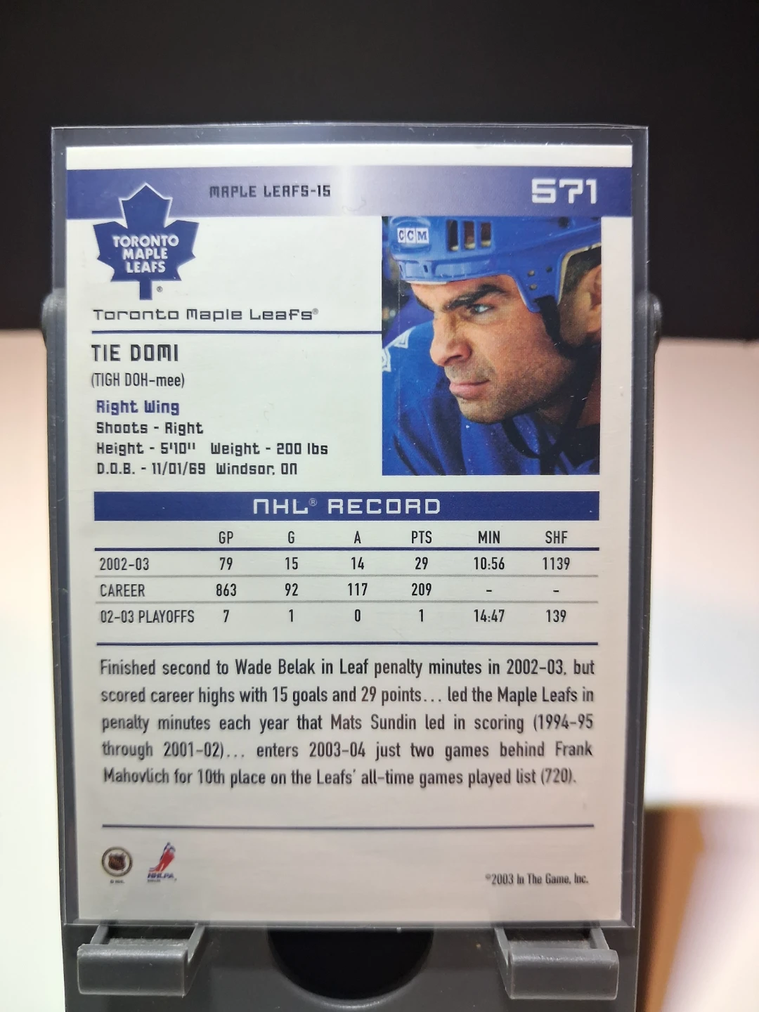 Tie Domi and Tyson Barrie Toronto Maple Leafs Lot - photo 3