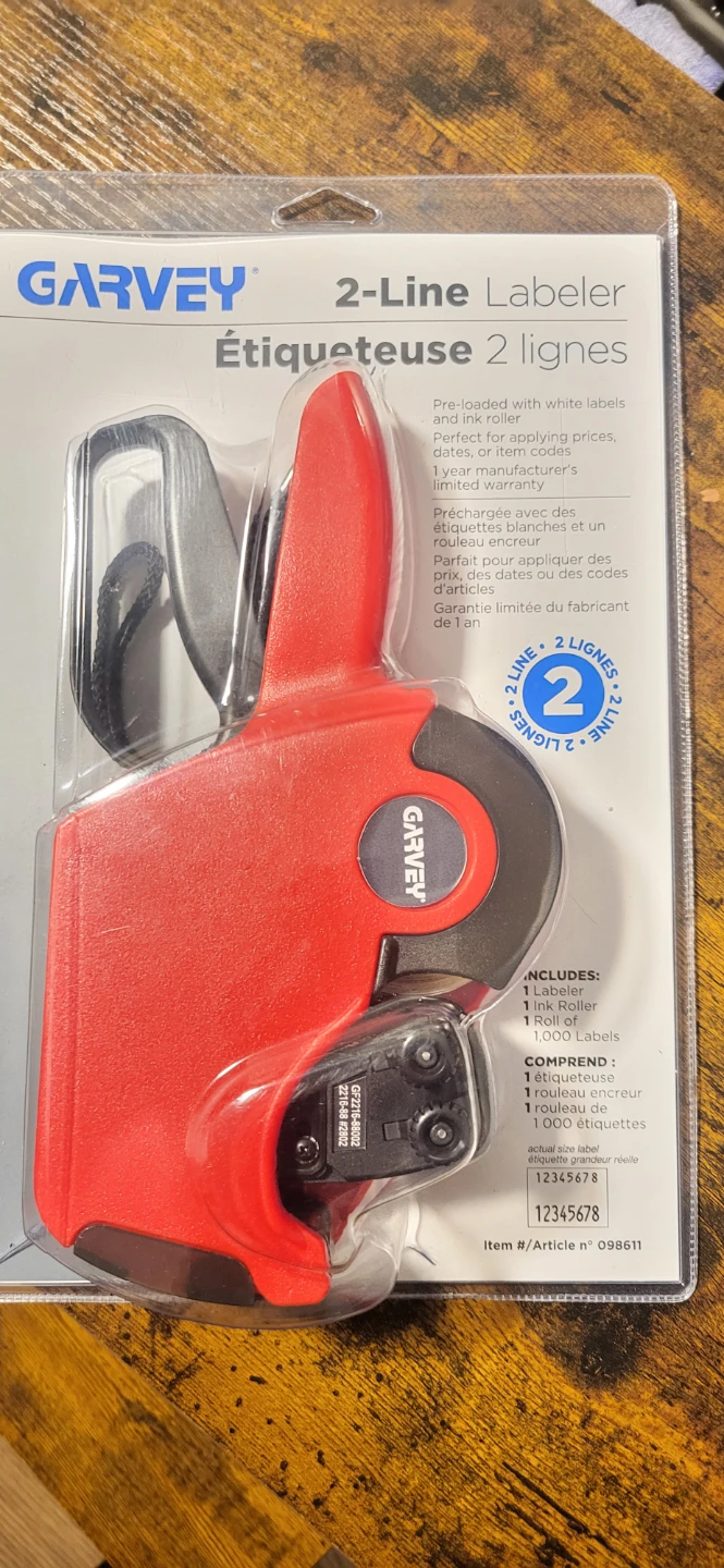 Garvey 2-Line Pricing Labeler and Labels