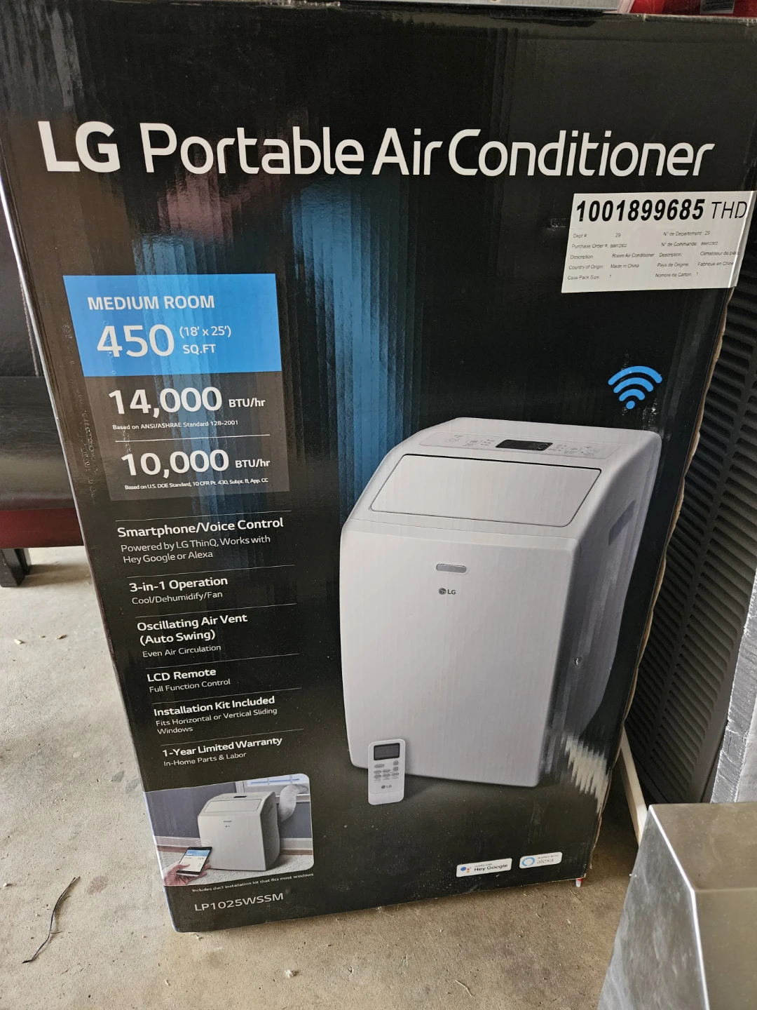 LG Portable Air Conditioner LP1025WSSM