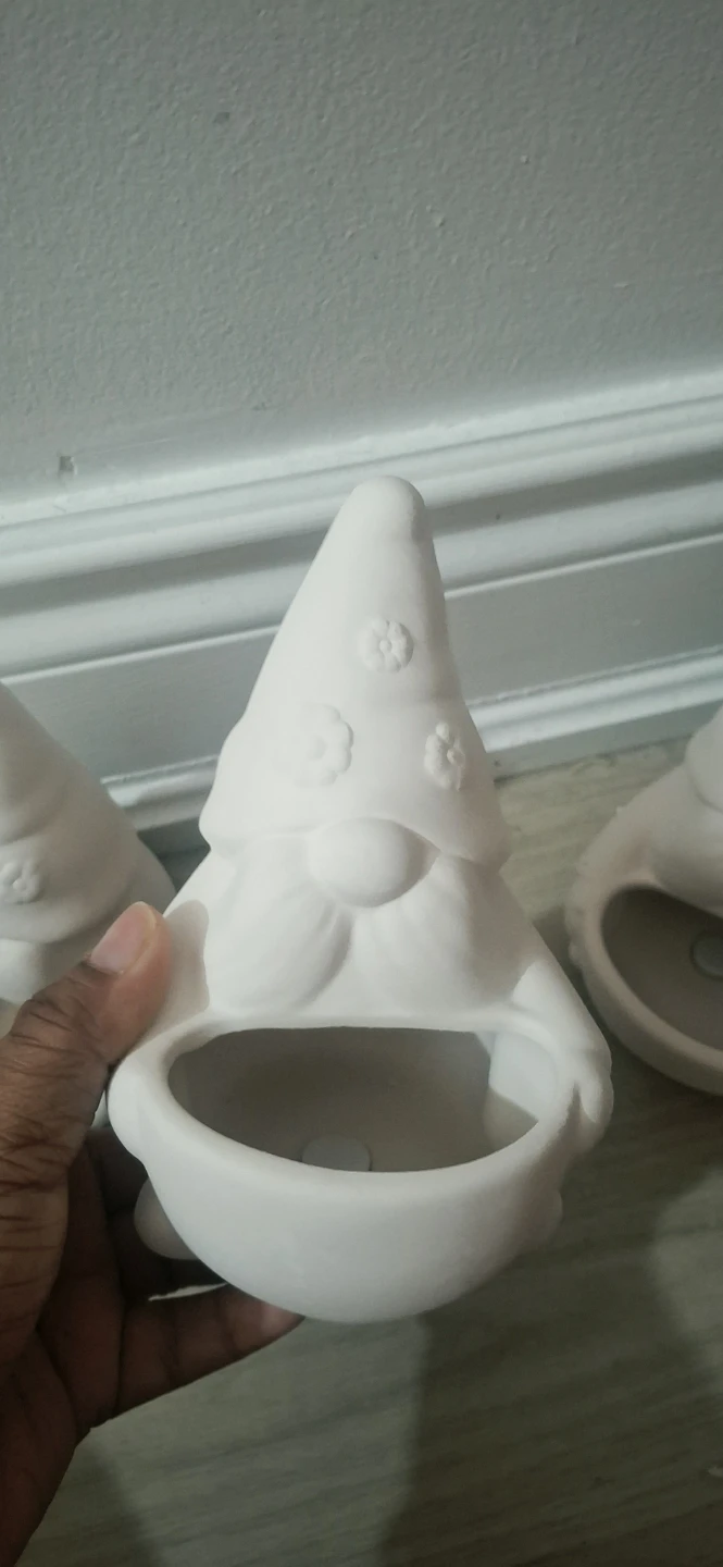 Ceramic Garden Gnome Planters.$3 each - photo 2