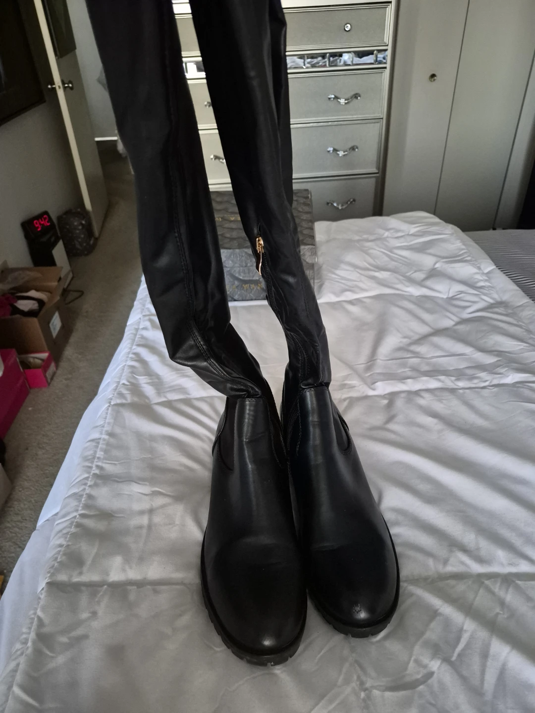 Azalea Wang Black Over-the-Knee Boots - photo 4